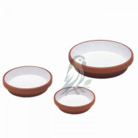 Futter-/Wasserschale aus Ton 14cm